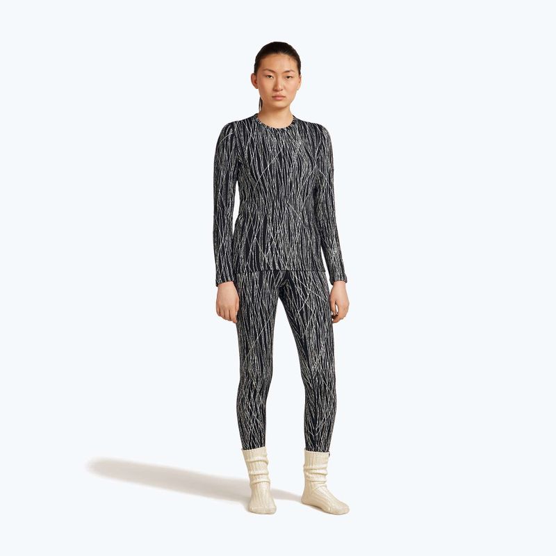 Women's trekking longsleeve Icebreaker Merino 260 Tech Vertex Crewe Delta Lines AOP black/snow/j 2