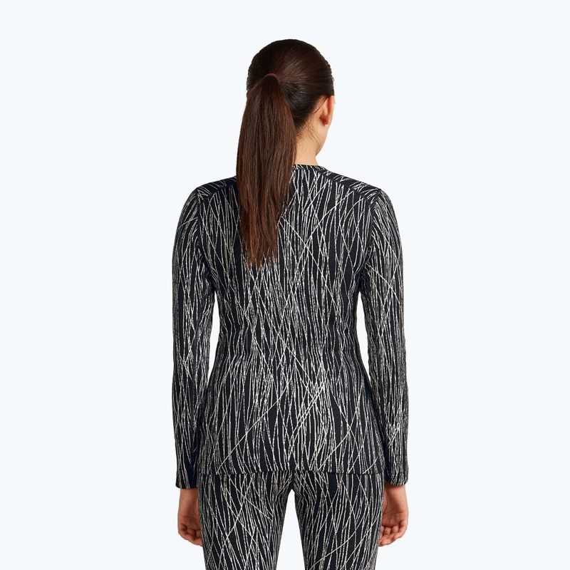 Women's trekking longsleeve Icebreaker Merino 260 Tech Vertex Crewe Delta Lines AOP black/snow/j 3