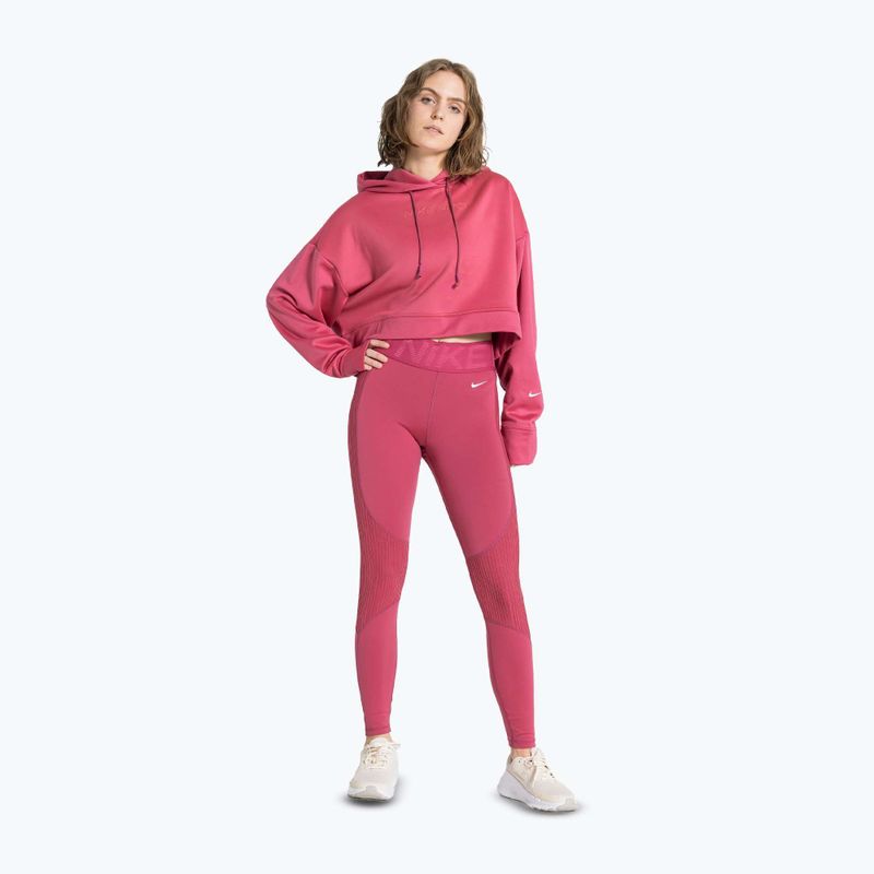 Women's training leggings Nike Pro High-Waisted sweet beet/white 2