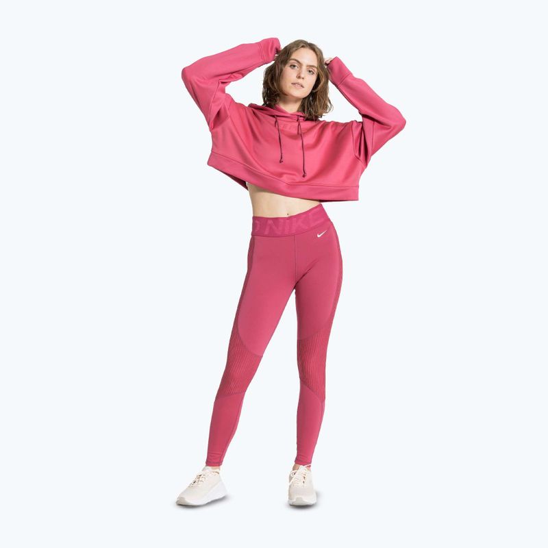 Women's training leggings Nike Pro High-Waisted sweet beet/white 5