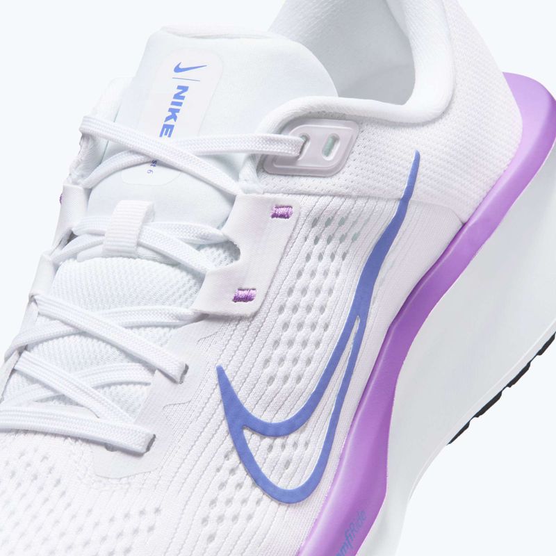 Women's running shoes Nike Quest 6 white/black/bright violet/sapphire 9