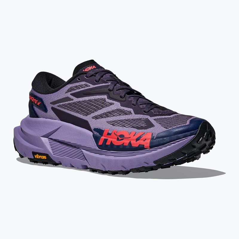 Women's running shoes HOKA Mafate X berry jam/squid ink 8