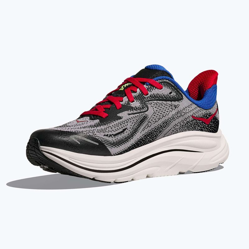 Children's running shoes HOKA Clifton 10 foggy grey/black 4