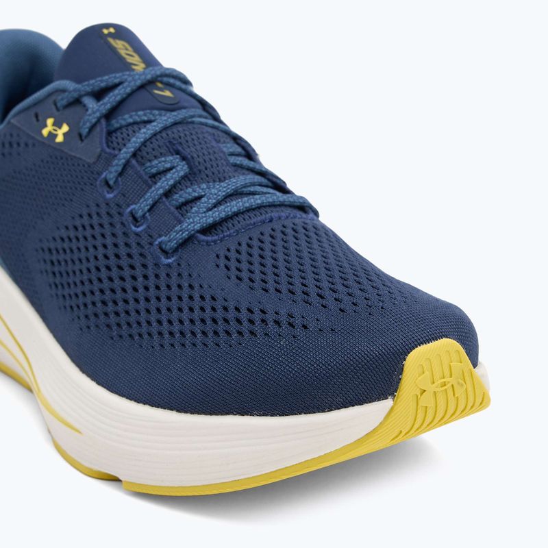 Men's running shoes Under Armour Sonic 7 washed navy/nu blue/yellow shade 7