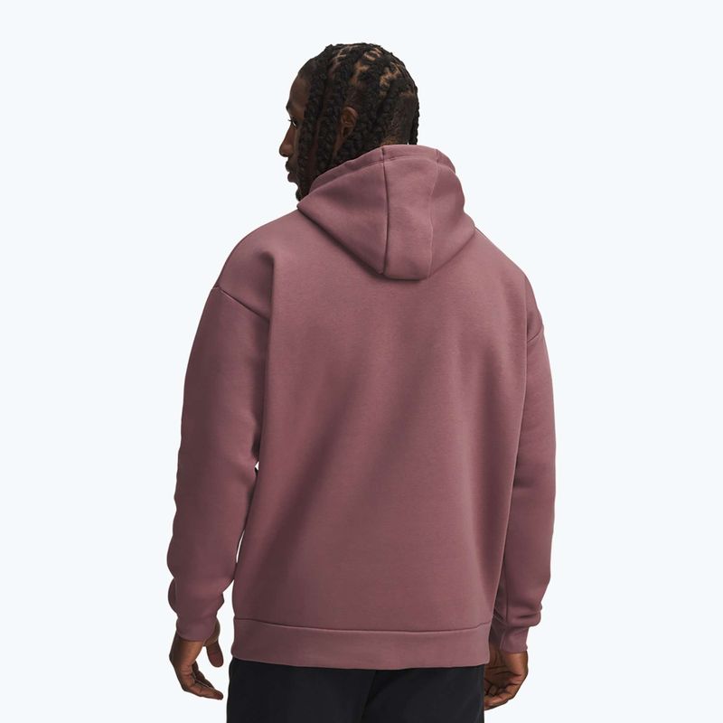Men's sweatshirt Under Armour Project Rock Icon Hoody maroon mist/black 2