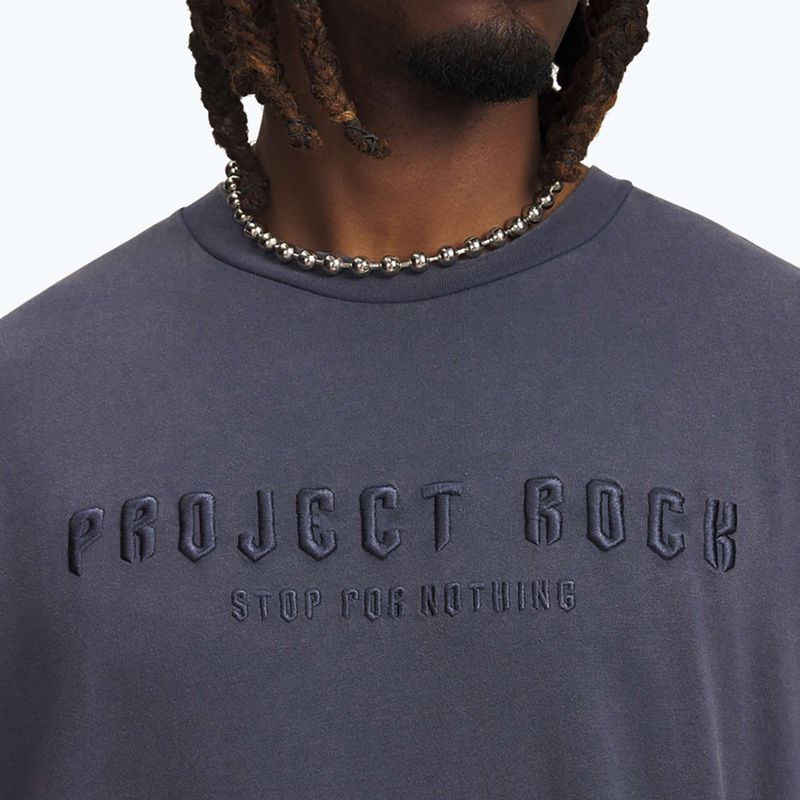Men's T-shirt Under Armour Project Rock Q3 ST Graphic downpour gray/white 3