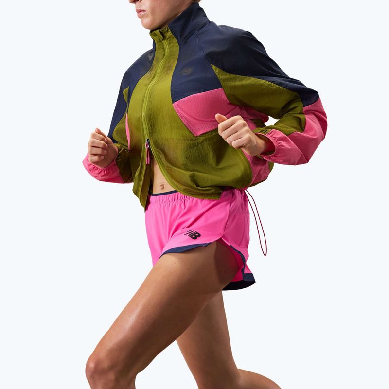 Women's running shorts New Balance Run Essentials 3" pink heat 2