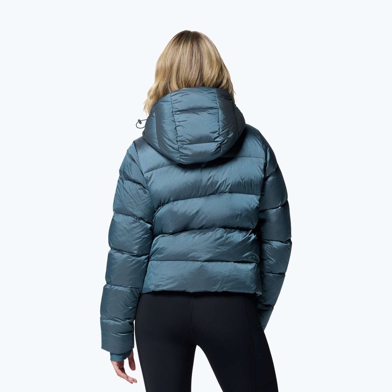 Women's down jacket Columbia Amaze Puff Hooded everblue high shine 3