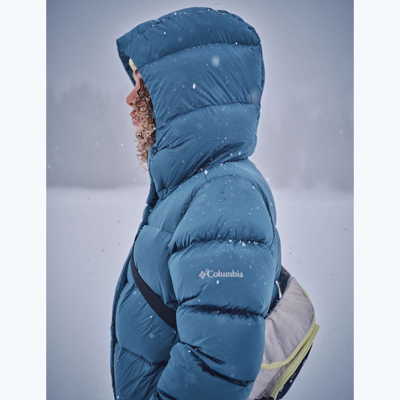 Women's down jacket Columbia Amaze Puff Hooded everblue high shine 19
