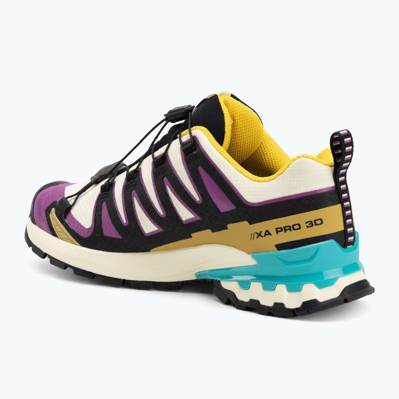 Women's running shoes Salomon XA PRO 3D V9 GTX transparent yellow/black/waterfall 3