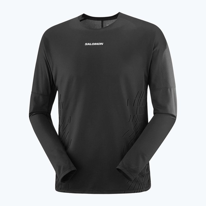 Men's running longsleeve Salomon Sense Aero GFX deep black 3