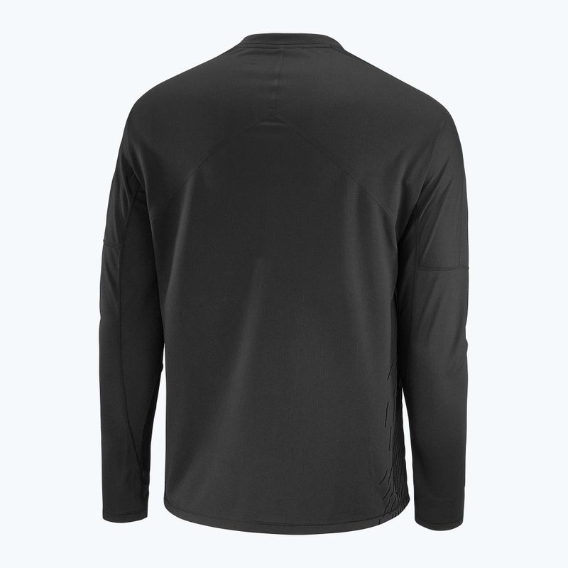 Men's running longsleeve Salomon Sense Aero GFX deep black 4