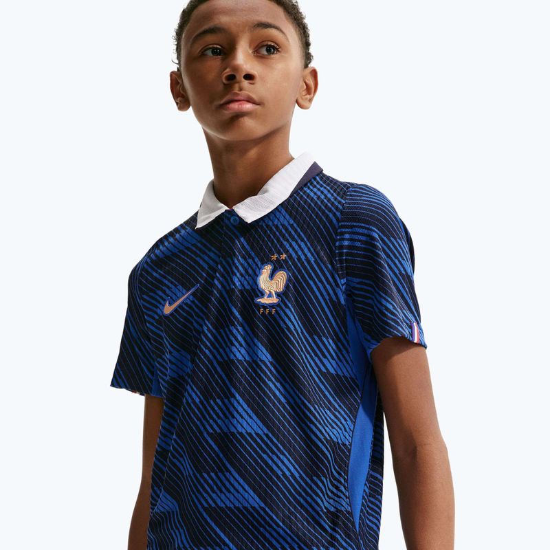 Children's football shirt Nike FFF 2026/27 Match Home game royal/metallic copper 7