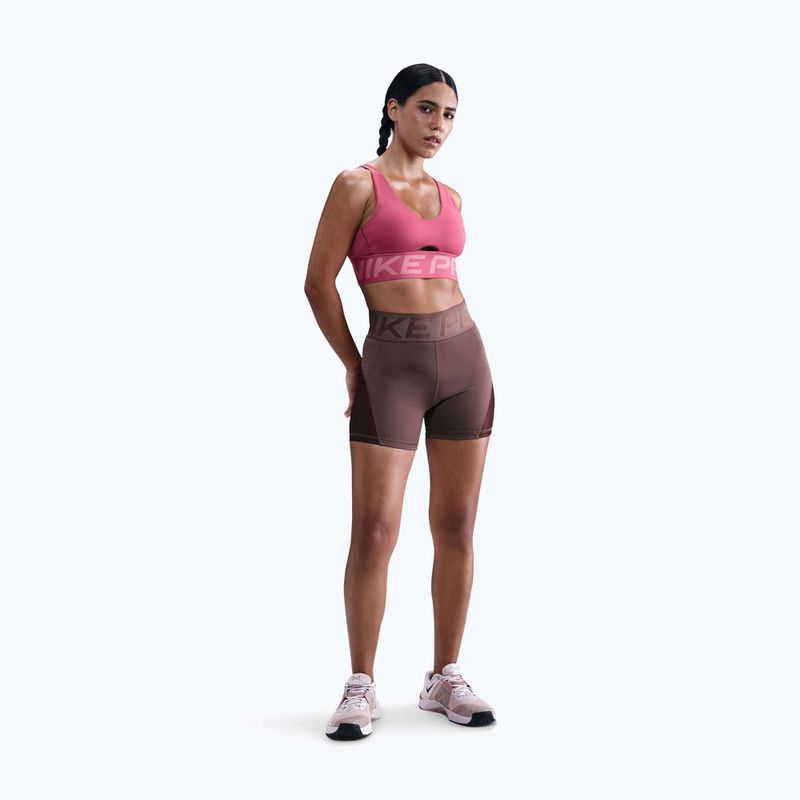 Women's shorts Nike Pro Sculpt High Waisted 5" Biker tattoo/burgundy crush/white 2