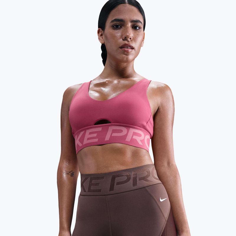 Women's shorts Nike Pro Sculpt High Waisted 5" Biker tattoo/burgundy crush/white 4
