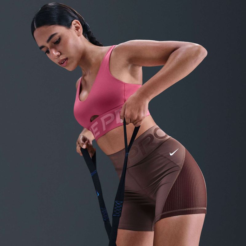 Women's shorts Nike Pro Sculpt High Waisted 5" Biker tattoo/burgundy crush/white 6