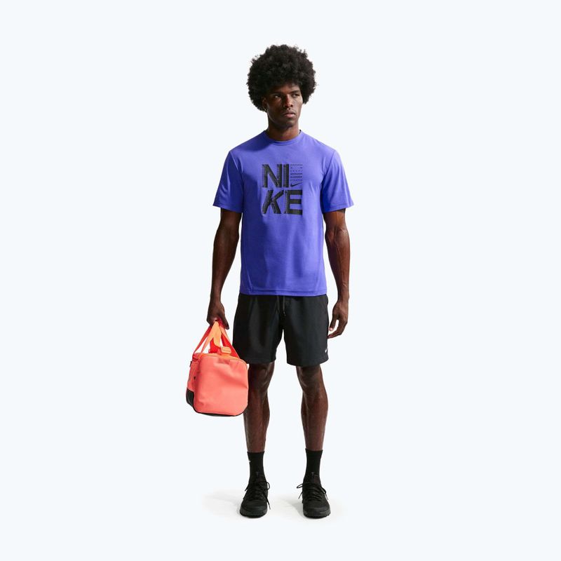 Men's training T-shirt Nike Hyverse Dri-Fit Persian violet/black 2