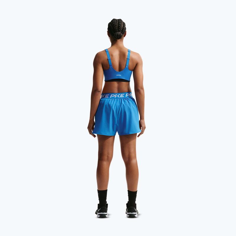 Women's training shorts Nike Pro 2in1 light photo blue/white 3