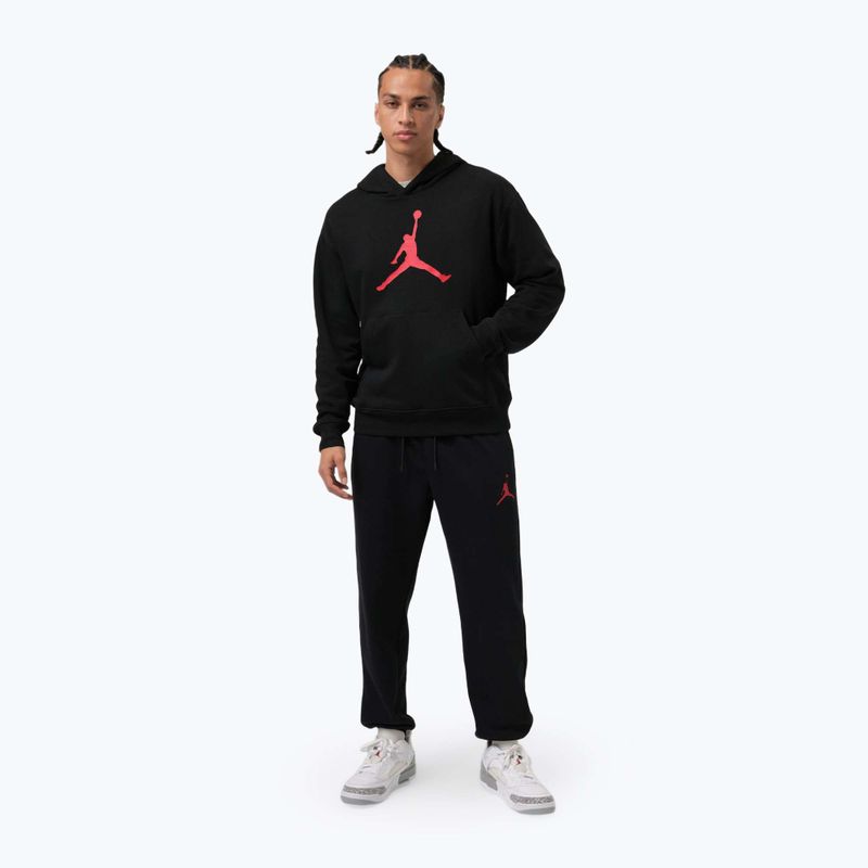 Men's sweatshirt Jordan Pullover Hoodie black/gym red 2