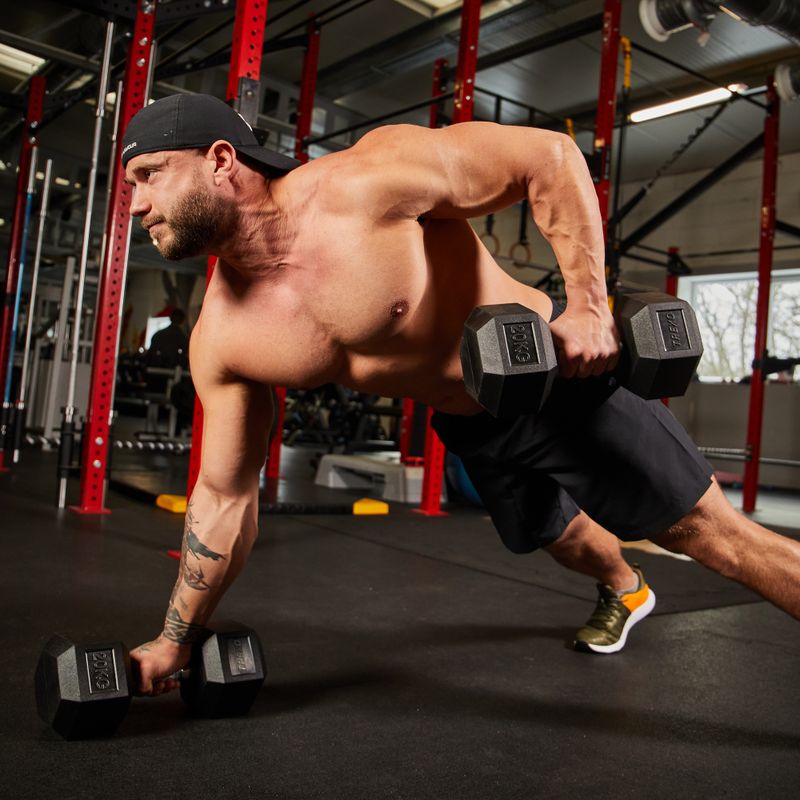 XTREXO Hex HXD200 20 kg rubberised dumbbells 10