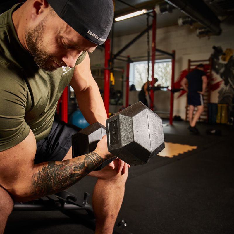 XTREXO Hex HXD75 rubberised dumbbell 7.5 kg 6