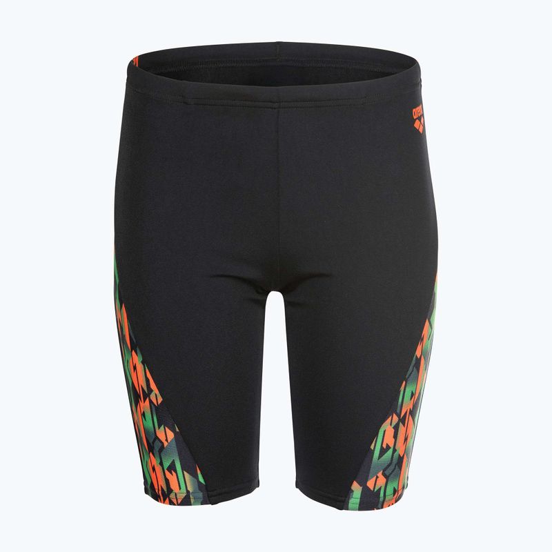 Children's swim jammers arena Print Swim black/orange multi 6