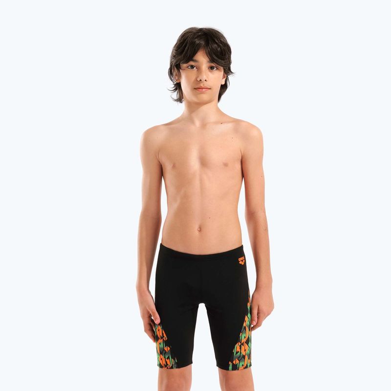 Children's swim jammers arena Print Swim black/orange multi 3