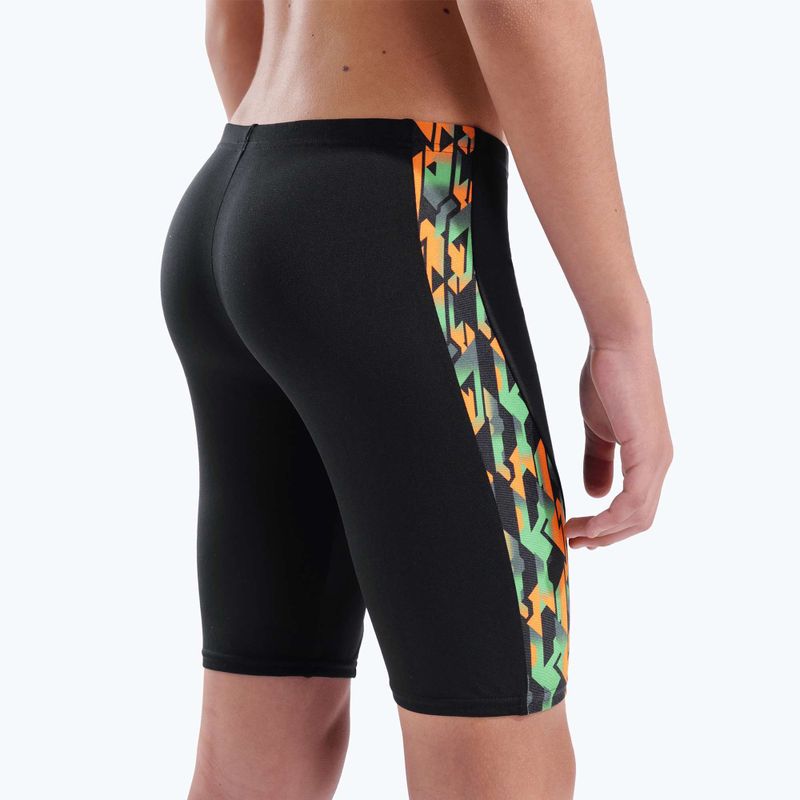 Children's swim jammers arena Print Swim black/orange multi 5
