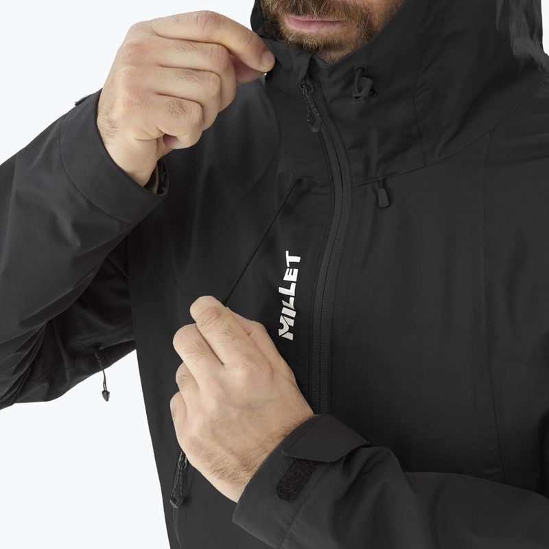 Men's rain jacket Millet Fitz Roy black/noir 5