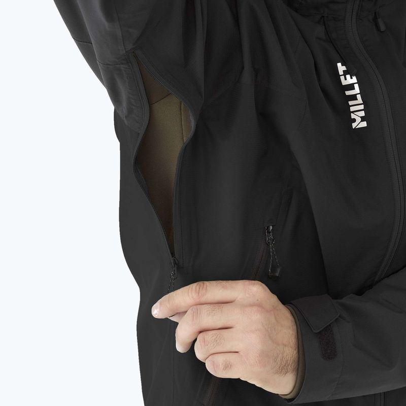 Men's rain jacket Millet Fitz Roy black/noir 9