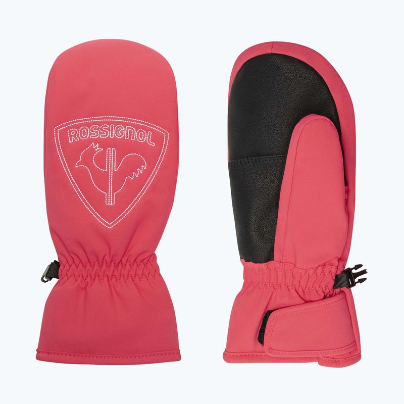 Rossignol Jr Rooster M tea rose children's ski gloves 7