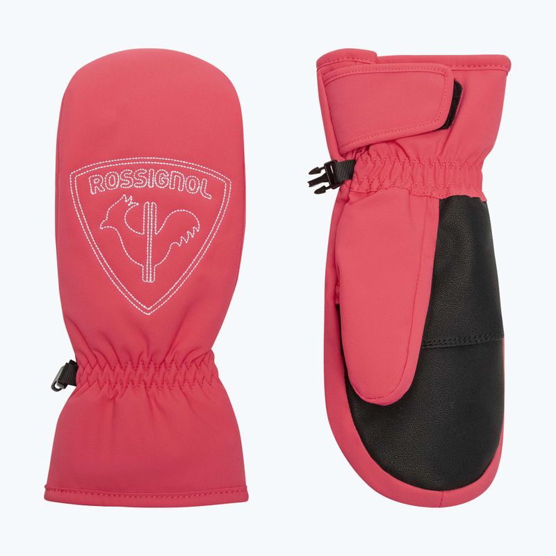 Rossignol Jr Rooster M tea rose children's ski gloves 8