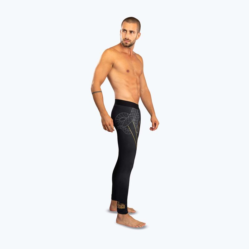 Men's training leggings Venum Serpenti Spats black/silver/gold 2