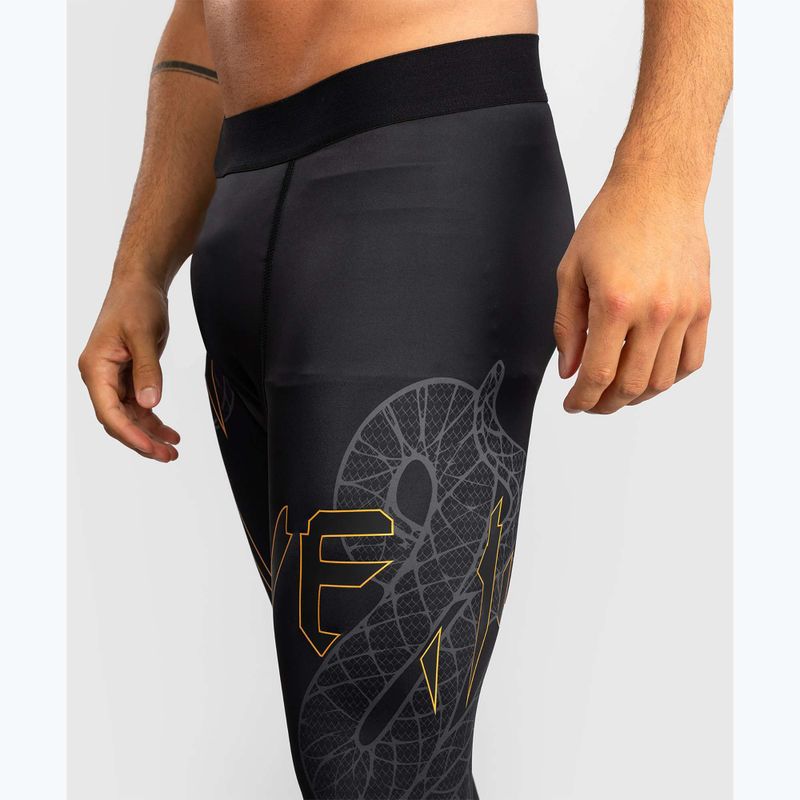 Men's training leggings Venum Serpenti Spats black/silver/gold 6