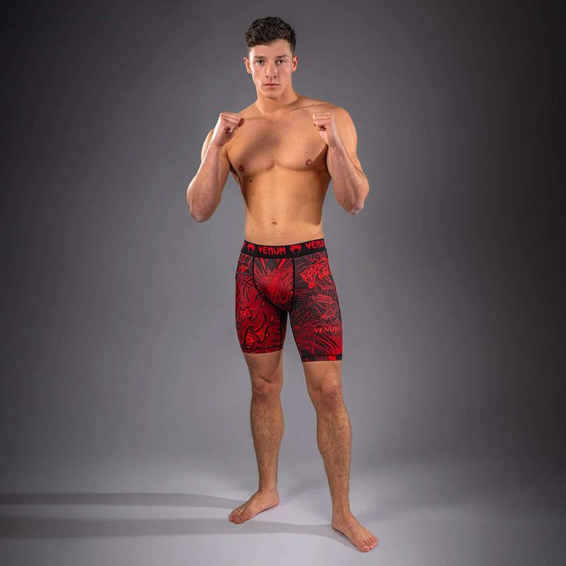 Men's training shorts Venum Wolf Atak Vale Tudo Shorts black/red 2