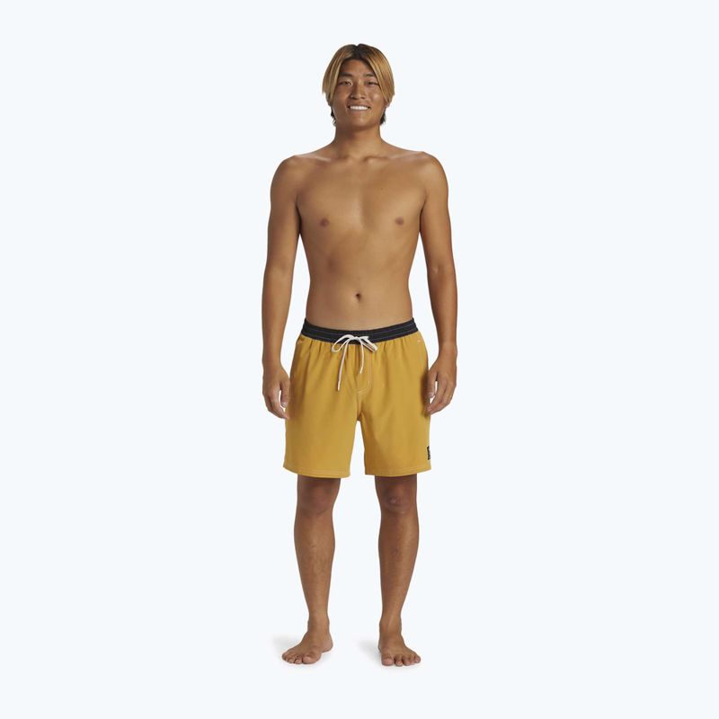 Men's Quiksilver Original Straight 17 mustard swim shorts 2