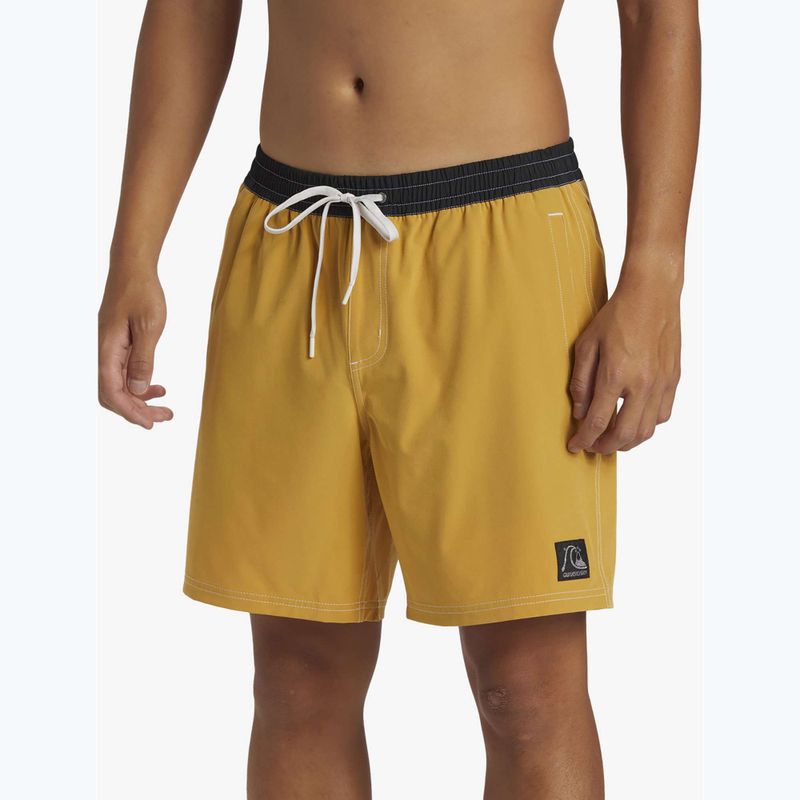 Men's Quiksilver Original Straight 17 mustard swim shorts 4