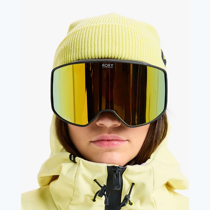 Women's snowboard goggles ROXY Storm W black/clux ml pink gold 6