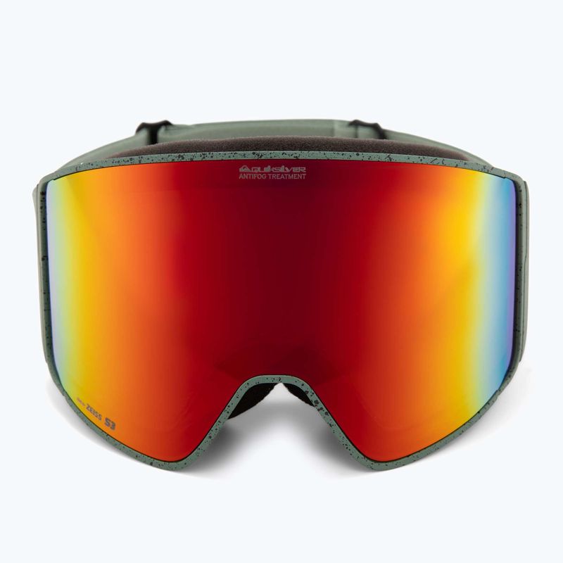 Men's snowboard goggles Quiksilver Storm MG dark ivy/clux ml red 3