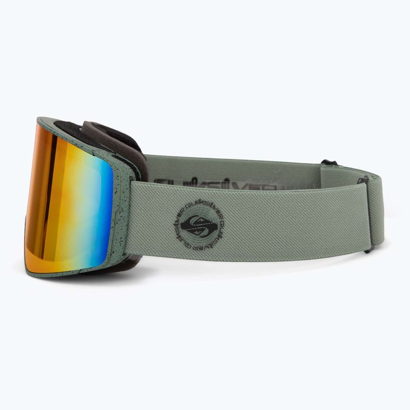 Men's snowboard goggles Quiksilver Storm MG dark ivy/clux ml red 4