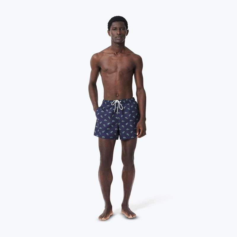 Men's Lacoste swim shorts MH7188 navy blue/multico 2