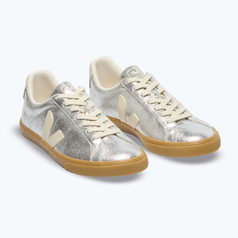 Women's shoes VEJA Esplar Logo silver/pierre/natural 8