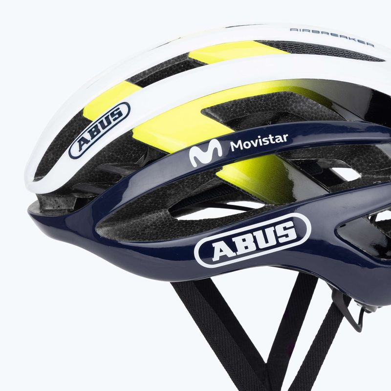 Bicycle helmet ABUS AirBreaker Movistar Team 24 navy/yellow/white 7