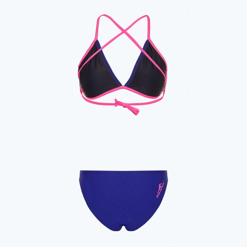 Two-piece swimsuit aquafeel Sun Bikini blue pink flames 2