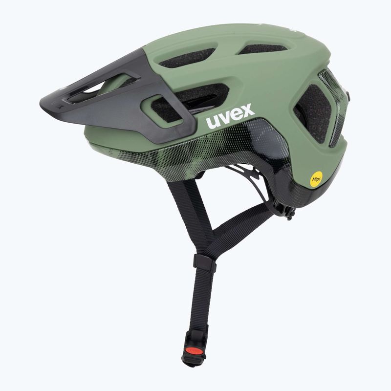 UVEX React MIPS bike helmet moss green/black matt 3