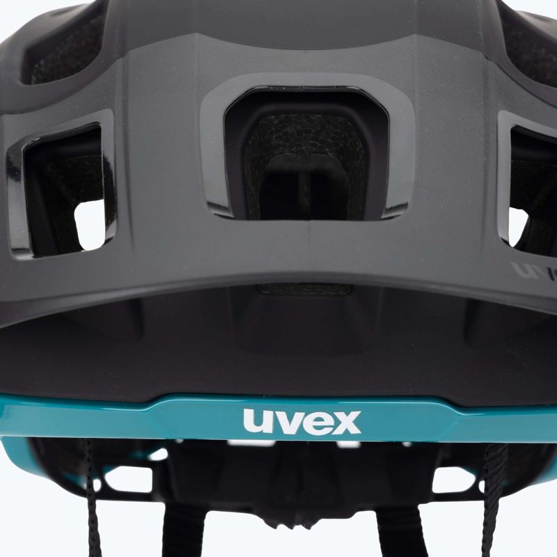 UVEX bike helmet React black/teal matt 7