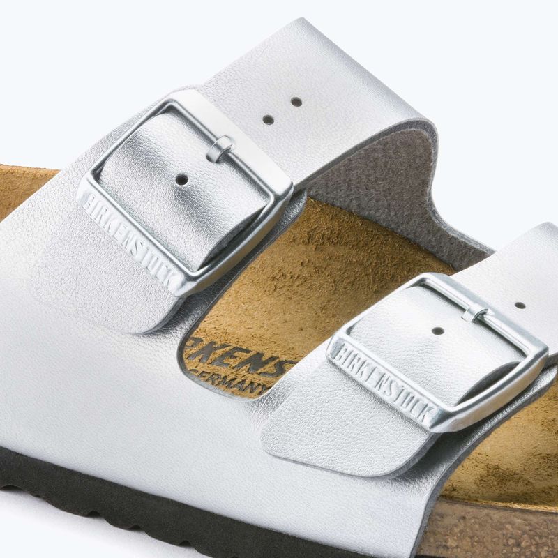 BIRKENSTOCK women's slides Arizona BF Narrow silver 9