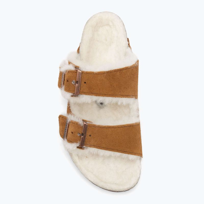BIRKENSTOCK Arizona Shearling SL Regular mink flip-flops 5