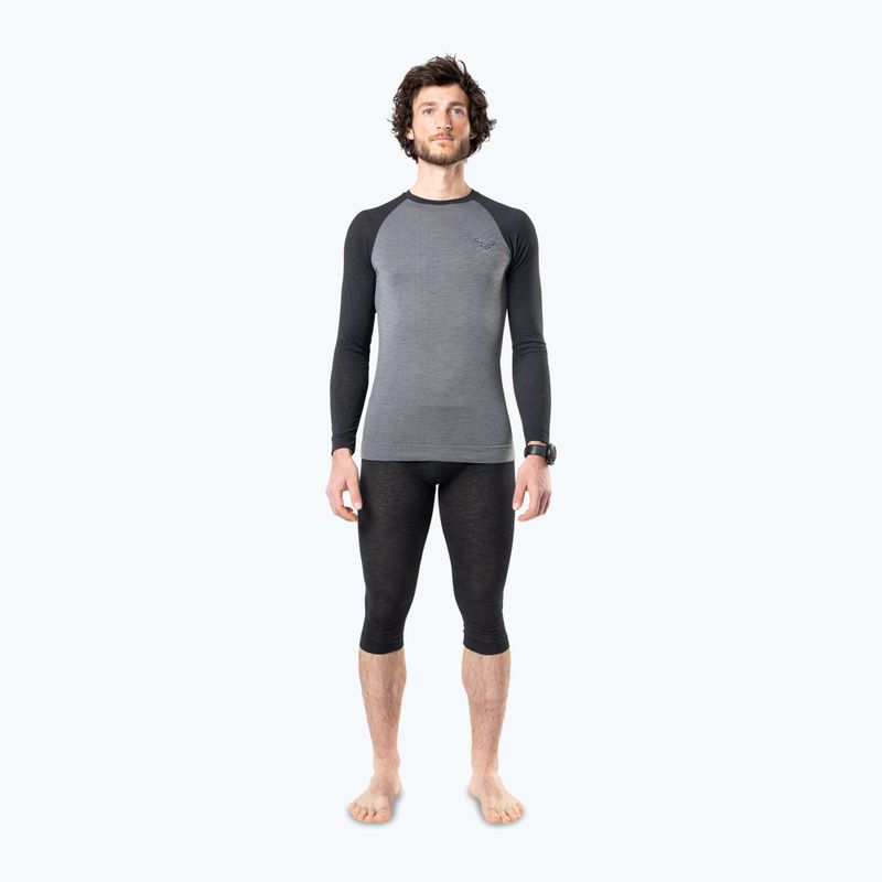 Men's DYNAFIT Tour Light Merino 3/4 black out thermal trousers 2