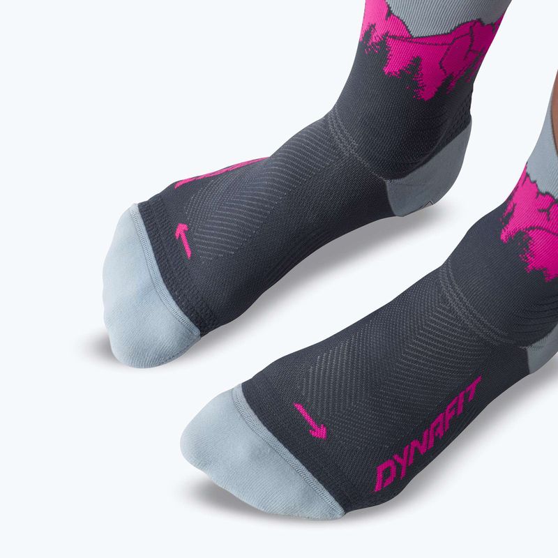 Socks DYNAFIT Traverse Crew cinder pink glo/6070 8